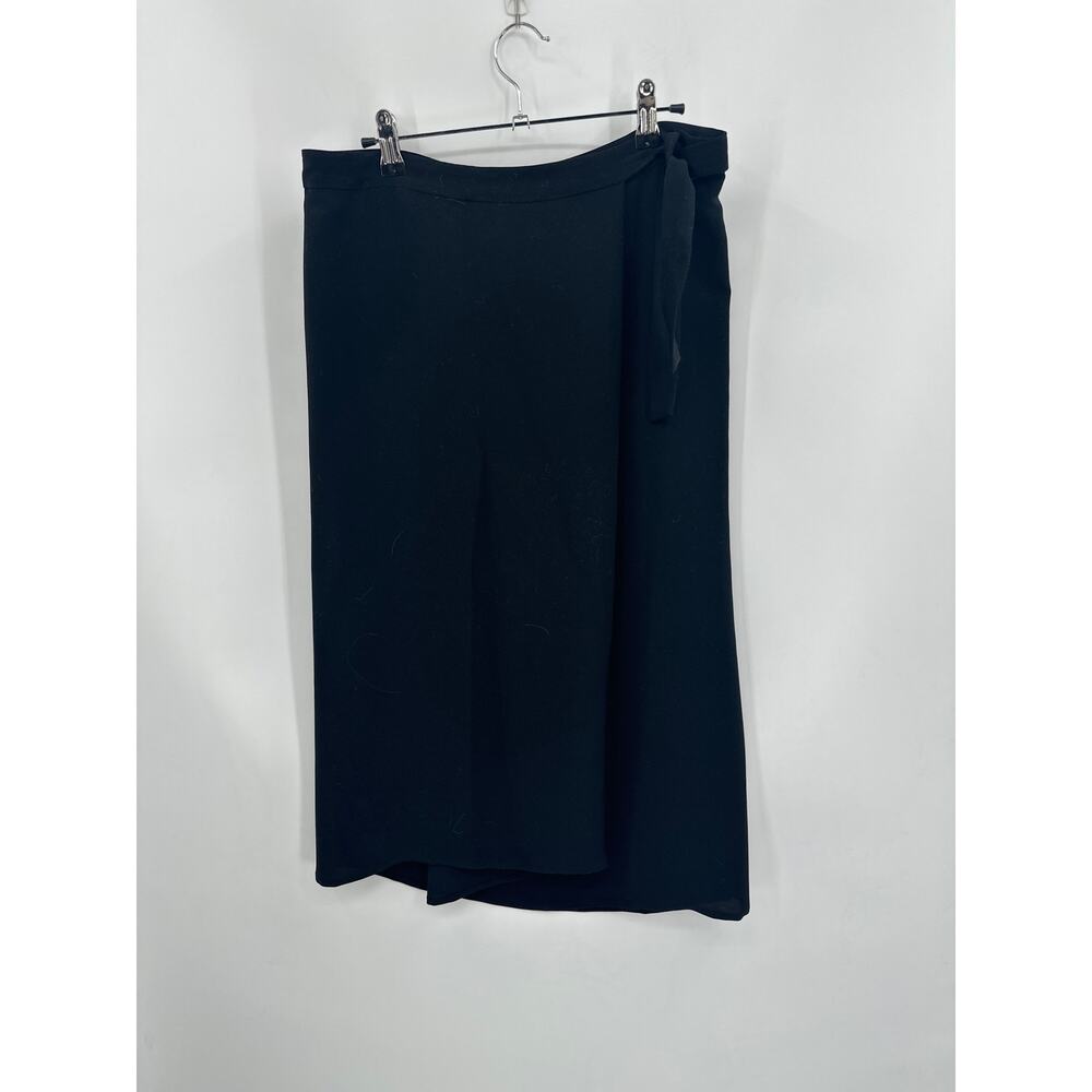 Allsaints Black Side Tie Midi Skirt Size 8